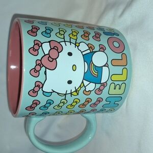 Sanrio Hello Kitty Mug Rainbow Shirt With Bows 20 oz